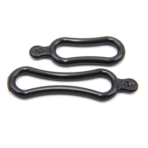 vhbw 2X Gummiband für Diverse Fahrrad-Lampen, Lichter - Befestigungs-Set (1x groß, 1x klein), Schwarz von vhbw