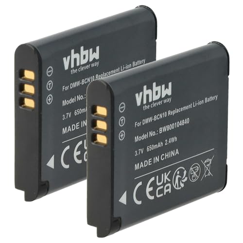 vhbw 2X Akku kompatibel mit Leica C Kamera (650 mAh, 3,7 V, Li-Ion) von vhbw