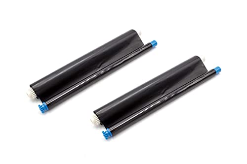 vhbw 2x Thermo-Folie Thermorolle blau 30 m kompatibel mit Fax Drucker Ersatz für Panasonic KX-FA52, KX-FA52A, KX-FA52E, KX-FA52X von vhbw