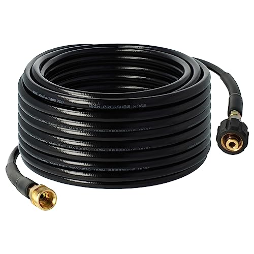 vhbw 30 m Verlängerungsschlauch kompatibel mit Kärcher K4, K 300M-PL-HORNBACH, K 330 M Hochdruckreiniger mit M22 x 1,5 Gewindeanschluss, Schwarz von vhbw