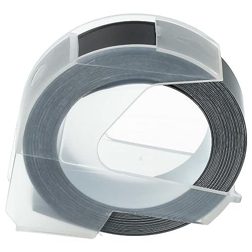 vhbw 3D Prägeband-Schriftband-Kassette kompatibel mit Dymo Rhino M1011 Etiketten-Drucker 12mm Weiß auf Schwarz von vhbw