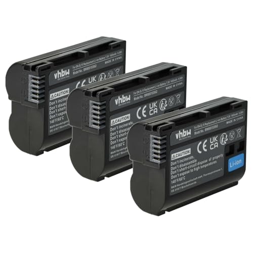 vhbw 3X Akku kompatibel mit Nikon Z f Kamera (1400 mAh, 7 V, Li-Ion), Infochip von vhbw