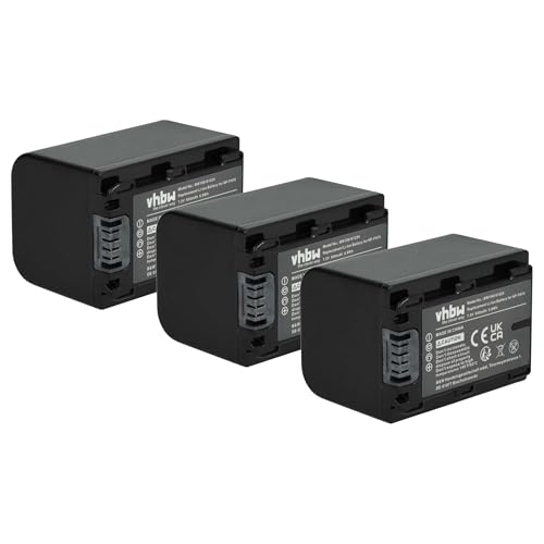 vhbw 3X Akku kompatibel mit Sony DCR-SR35(E), DCR-SR290(E), DCR-SR32(E) Videokamera Camcorder (950 mAh, 7,2 V, Li-Ion) + Infochip von vhbw