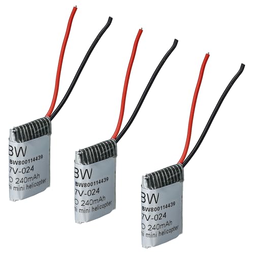 vhbw 3X Akku kompatibel mit Syma S107G, S108G Drohne Multicopter Quadrocopter (240 mAh, 3,7 V, Li-Ion) von vhbw