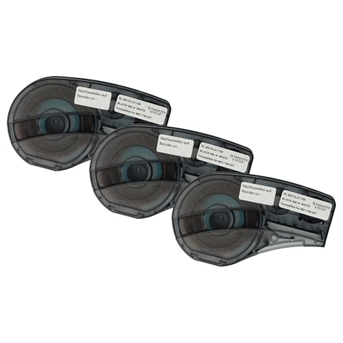 vhbw 3x Schriftband-Kassette Ersatz für Brady M21-750-427 für Etiketten-Drucker 19,05mm Schwarz auf Weiß, Vinyl vhbw 3x Schriftband-Kassette Ersatz für Brady M21-750-427 für Etiketten-Drucker 19,05mm Schwarz auf Weiß, Vinyl von vhbw