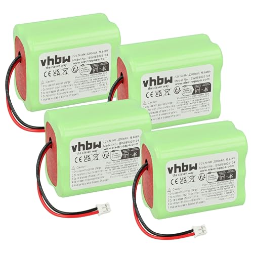 vhbw 4X Akku kompatibel mit Ape Labs LightCan SE, LightCan, LightCan V2 Tischlampe, Nachttischlampe (2200 mAh, 7,2 V, NiMH) von vhbw