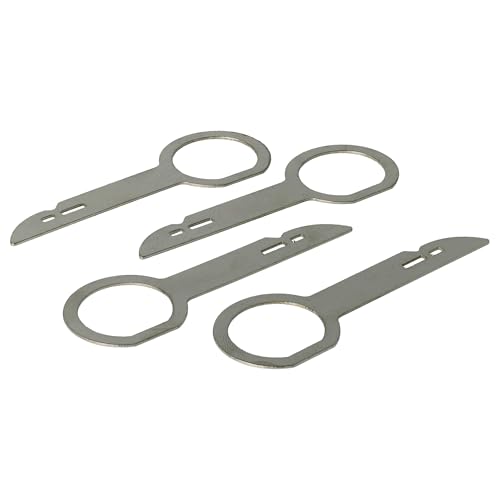 vhbw 4X Radio Entriegelungsbügel kompatibel mit Audi A6 C5 4B, C6 4F Auto - Autoradio Entriegelungswerkzeug, 7 cm lang von vhbw