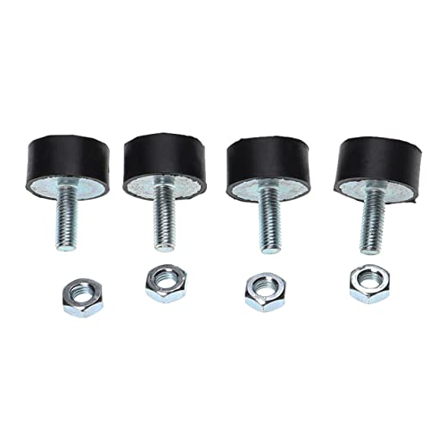 vhbw 4X Vibrationsdämpfer für Schweißgerät, Luftkompressor, Wasserpumpe, Benzinmotor u.a. - Universal Gummipuffer inkl. Muttern, M8 Gewinde von vhbw
