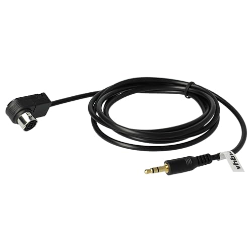vhbw AUX Line In Adapter Kabel KFZ Radio kompatibel mit Alpine CDA-9884R, CDA-9885R, CDA-9886R, CDA-9887R, DVA-7996R, DVA-9860R Auto, Fahrzeug von vhbw