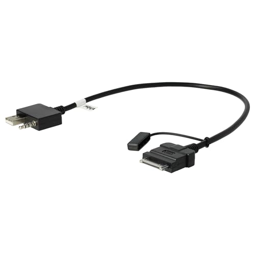 vhbw AUX Line In Adapter Kabel KFZ Radio kompatibel mit Apple iPhone Modelle mit dem 30-poligen Anschluss Auto, Fahrzeug - USB von vhbw
