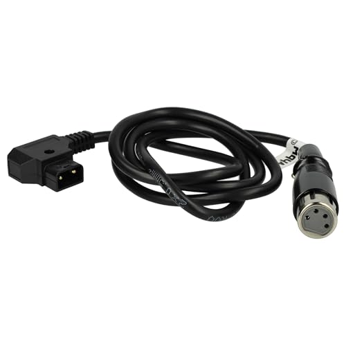 vhbw Adapter Kabel D-Tap (m) auf XLR 4-Pin für Kameras - 1 m, Schwarz von vhbw