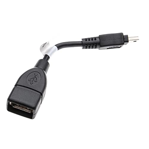vhbw Adapter OTG kompatibel mit Sony DCR-SR21E, DCR-SR15E, DCR-SR58E Mobilgerät - Kabeladapter Mini-USB (männlich) auf USB-A-Buchse, Schwarz von vhbw