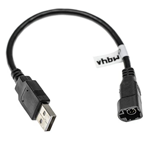 vhbw Adapterkabel kompatibel mit VW T6 Caravelle/Multivan (2015+), Tiguan (2007+) Auto, Fahrzeug - 4 Pin Autoradio Buchse auf USB A Stecker von vhbw