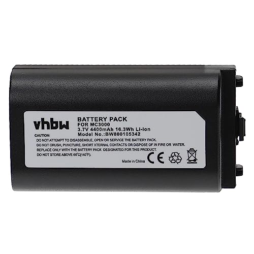 vhbw Akku 4400mAh (3.7V) kompatibel mit Barcode Scanner Symbol MC3000S, MC3070, MC3070 Laser, MC3090, MC3090 Laser, MC3090G, MC3090R-LC38S00G, MC3090R-LC48S00MER von vhbw