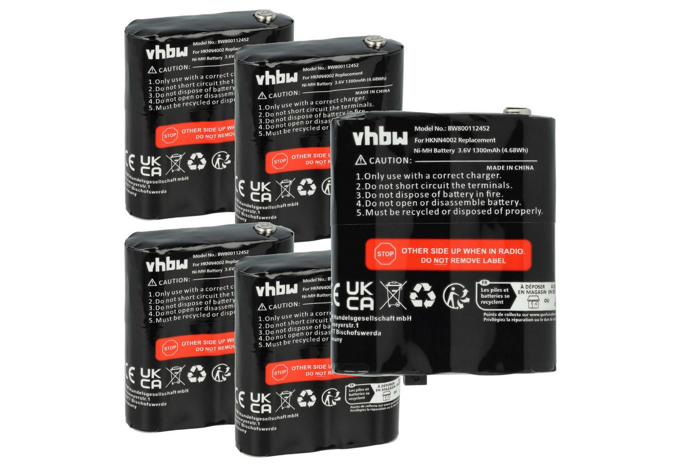 vhbw Ersatz für Motorola KEBT071B, KEBT-071-C für Akkuschrauber / Akku NiMH 1300 mAh von vhbw