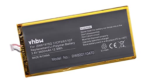 vhbw Akku Ersatz für Acer ZAW1975Q 1/ICP3/61/127, Aprilia, ZAW1975Q für Tablet Pad (3400 mAh, 3,8 V, Li-Polymer) von vhbw