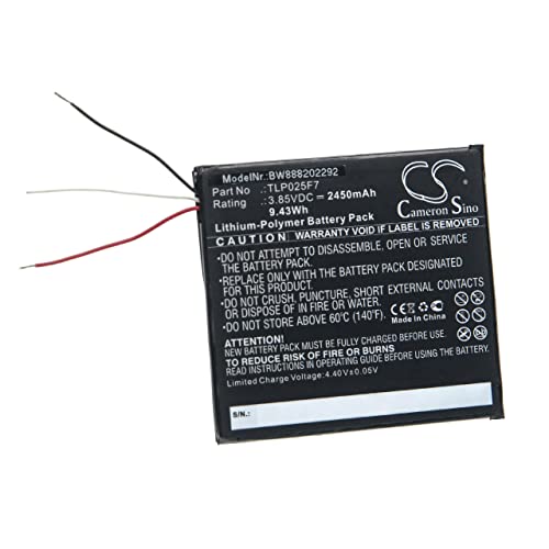vhbw Akku Ersatz für Alcatel TLP025F7, TLP025FA, TLP025FC für Tablet Pad (2450mAh, 3,85V, Li-Polymer) von vhbw