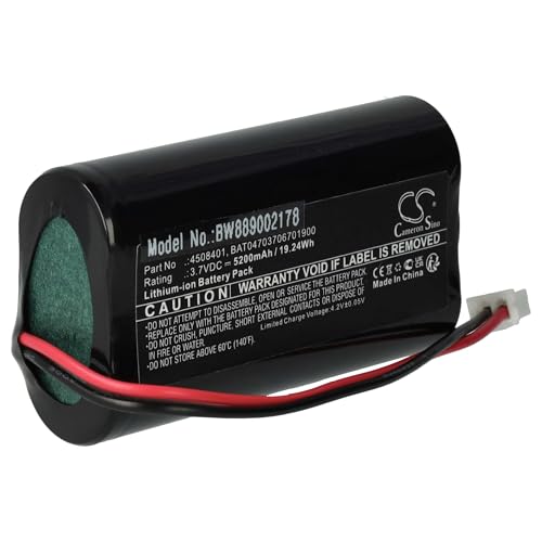 vhbw Akku Ersatz für BAT04703706701900, 4508401 für Tischlampe, Nachttischlampe (5200 mAh, 3,7 V, Li-Ion) von vhbw