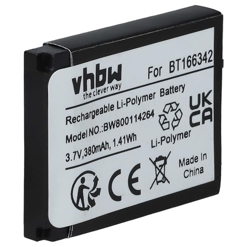 vhbw Akku Ersatz für BT166342 für Smartwatch Uhr Fitnessarmband (380mAh, 3,7V, Li-Polymer) von vhbw
