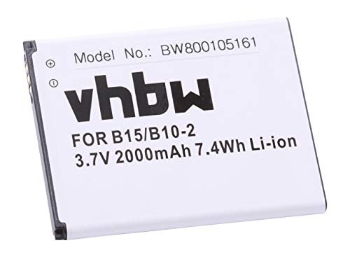 vhbw Akku Ersatz für CAT/Caterpillar B10-2 für Handy Smartphone Telefon Outdoor (2000mAh, 3,7V, Li-Ion) von vhbw