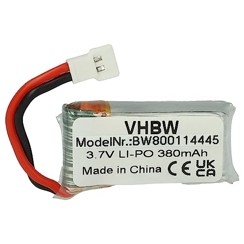 vhbw Akku Ersatz für Carrera 370410144 für Drohne Multicopter Quadrocopter (380mAh, 3,7V, Li-Polymer) von vhbw