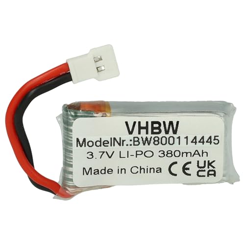vhbw Akku Ersatz für Carrera 370410144 für Drohne Multicopter Quadrocopter (380mAh, 3,7V, Li-Polymer) von vhbw