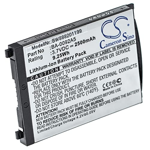 vhbw Akku Ersatz für CipherLab BA-0092A5, KBRS300X01503, BA-0093A0, BT-160LA für Barcodescanner POS (2500 mAh, 3,7 V, Li-Ion) von vhbw
