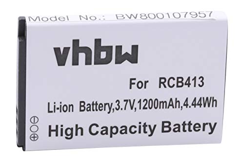 vhbw Akku Ersatz für Doro RCB01P01, RCB413, RCBNTC01 für Handy Smartphone Telefon (1200 mAh, 3,7 V, Li-Ion) von vhbw