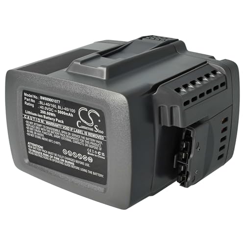 vhbw Akku Ersatz für Gardena 9842, 9843, 28311, 9843-20, BLi-40/100, BLi-40/160 für Rasenmäher Akku-Gartengerät (5000mAh, 40V, Li-Ion) von vhbw
