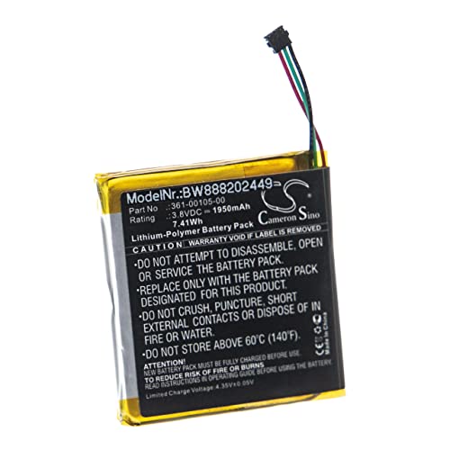 vhbw Akku Ersatz für Garmin 361-00105-00 für GPS Fahrradcomputer Radcomputer (1950mAh, 3,8V, Li-Polymer) von vhbw