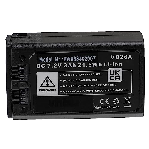 vhbw Akku Ersatz für Godox VB26, VB26A für Blitzgerät, Kamera-Blitz (3000mAh, 7,2V, Li-Ion) von vhbw