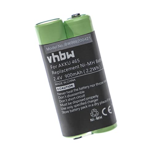 vhbw Akku Ersatz für Grundig 465, GZR1900 für Diktiergerät (900mAh, 2.4V, NiMH) von vhbw