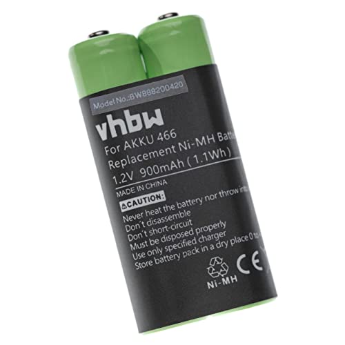 vhbw Akku Ersatz für Grundig GZS2100, 466 für Diktiergerät (900mAh, 1,2V, NiMH) von vhbw