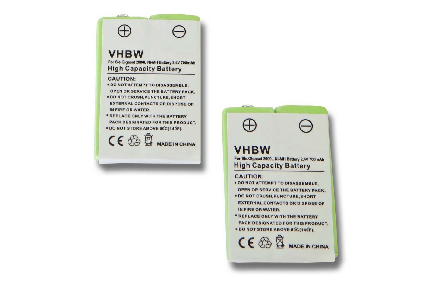 vhbw Akku Ersatz für H208-25, NS-3098, T266 für Festnetz & DECT (700mAh, 2,4V, NiMH) 700 mAh von vhbw