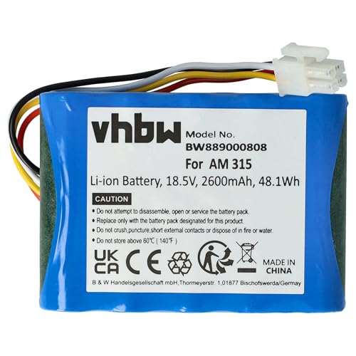 vhbw Akku Ersatz für Husqvarna 589 58 62-01, 592 96 83-01 für Rasenroboter Rasenmäher (2600mAh, 18,5V, Li-Ion) von vhbw