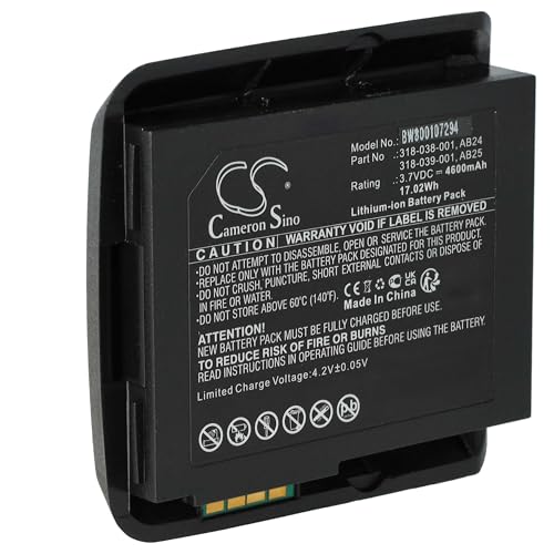 vhbw Akku Ersatz für Intermec 318-052-001, 318-052-011, AB24, AB25 für Barcodescanner POS (4600mAh, 3,7V, Li-Ion) von vhbw
