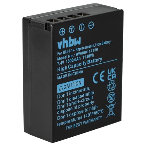 vhbw Akku kompatibel mit Olympus OM-D E-M1 Mark III Kamera (1600 mAh, 7,4 V, Li-Ion) von vhbw