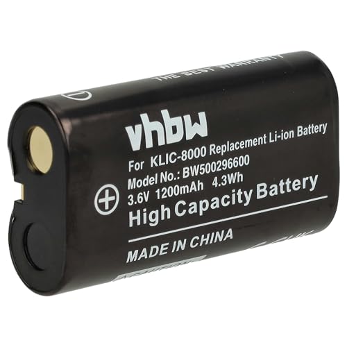 vhbw Akku Ersatz für Kodak Klic-8000, RB50 für Kamera Digicam DSLR (1520mAh, 3,6V, Li-Ion) von vhbw