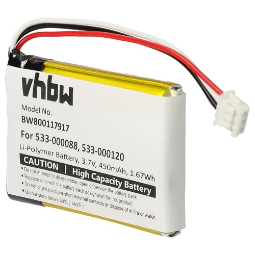 vhbw Akku Ersatz für Logitech AHB303450, L/N: 1412 für kabellose Maus (450mAh, 3,7V, Li-Polymer) von vhbw