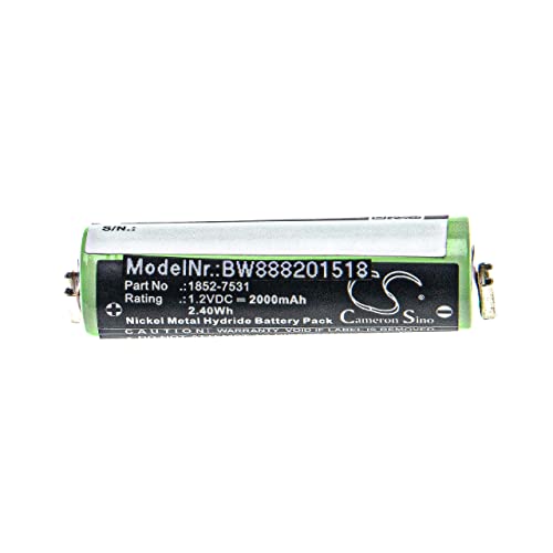 vhbw Akku Ersatz für Moser 1852-7531 für Rasierer Haarschneider (2000mAh, 1,2V, NiMH) von vhbw