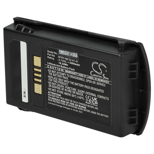 vhbw Akku Ersatz für Motorola BTRY-MC32-01-01 für Barcodescanner POS (5200mAh, 3,7V, Li-Ion) von vhbw