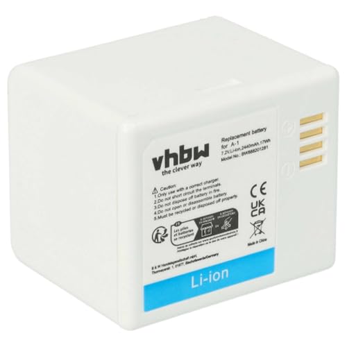 vhbw Akku Ersatz für Netgear/Arlo 308-10029-01, 308-10047-01, A-1, A-1B für Knopfkamera, getarnte Kamera (2440mAh, 7,2V, Li-Ion) von vhbw