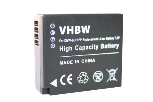 vhbw Akku Ersatz für Panasonic DMW-BLE9, DMW-BLE9E, DMW-BLG10, DMW-BLG10E für Kamera Digicam DSLR (750mAh, 7,2V, Li-Ion) von vhbw