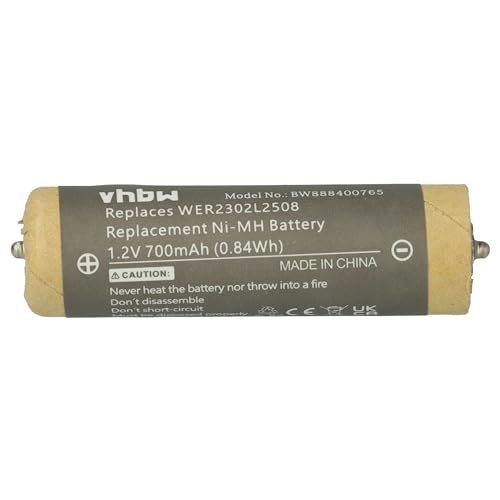 vhbw Akku Ersatz für Panasonic WER2302L2508 für Rasierer Haarschneider (700mAh, 1,2V, NiMH) von vhbw