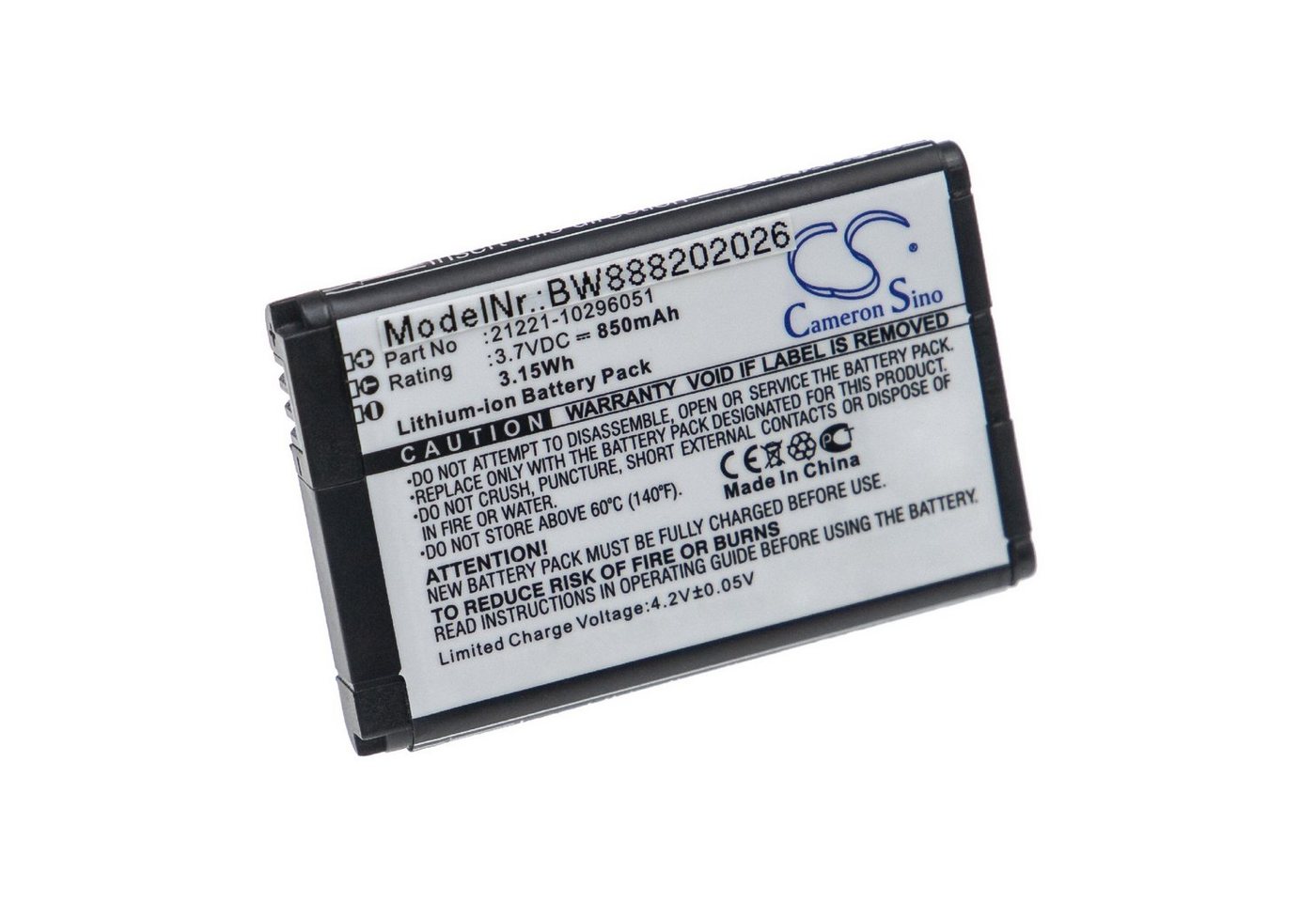 vhbw Akku Ersatz für Rexton 21221-10296051 für Fernbedienung (850mAh, 3,7V, Li-Ion) 850 mAh von vhbw