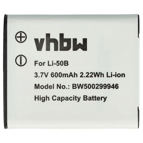 vhbw Akku Ersatz für Ricoh DB-100, DB-110 für Kamera Digicam DSLR (600mAh, 3,6V, Li-Ion) von vhbw