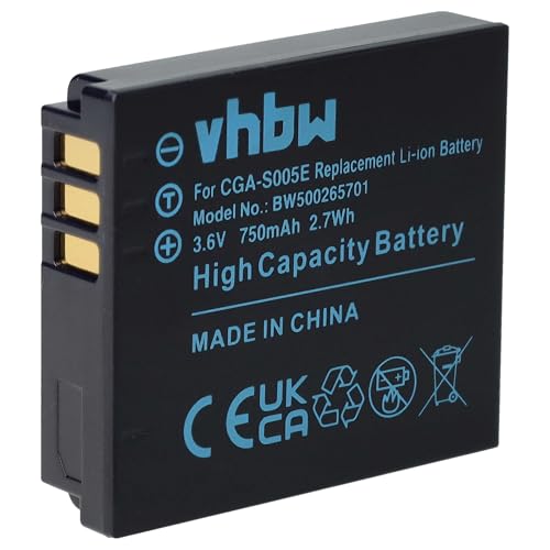 vhbw Akku Ersatz für Ricoh DB-65 für Kamera (750mAh, 3,6V, Li-Ion) von vhbw