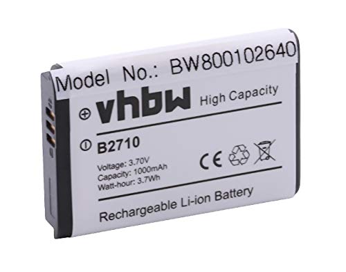 vhbw 1x Akku Ersatz für Samsung AB803446BU für Handy Smartphone Telefon (1000 mAh, 3,7 V, Li-Ion) von vhbw