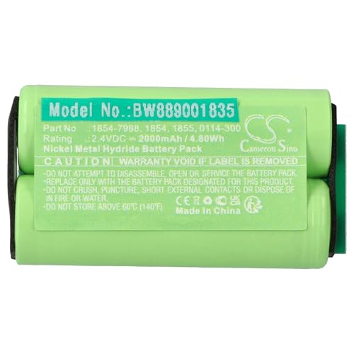 vhbw Akku Ersatz für Wahl 1854, 1855, 0114-300, 1854-7988 für Rasierer (2000 mAh, 2,4 V, NiMH) von vhbw