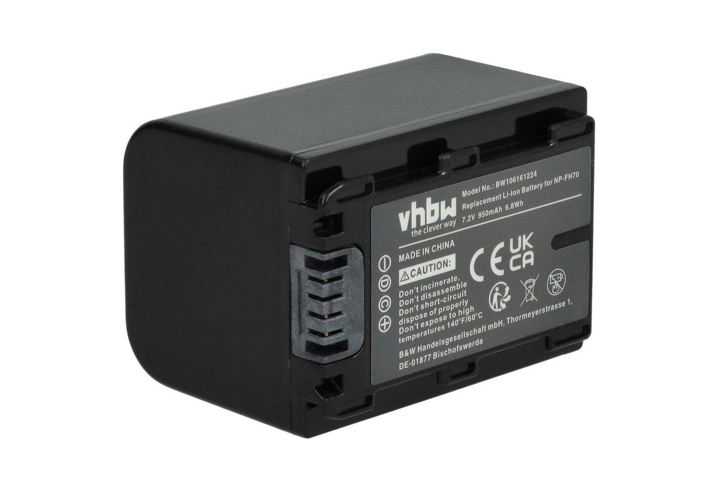 vhbw passend für Sony Alpha DSLR-A380L, DSLR-A380Y, DSLR-A390, DSLR-A390L Kamera-Akku Li-Ion 950 mAh von vhbw
